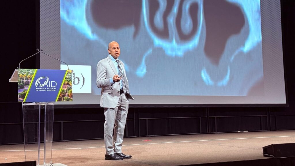 Ramsey Amin DDS - Dental Implant Specialist Lectures at National Conference - Showing Custom Lower Subperiosteal Implant